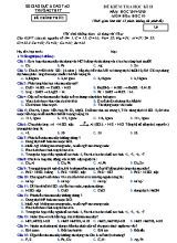 Đề kiểm tra học kỳ II môn Hóa học Lớp 10 - Đề lẻ - Năm học 2019-2020